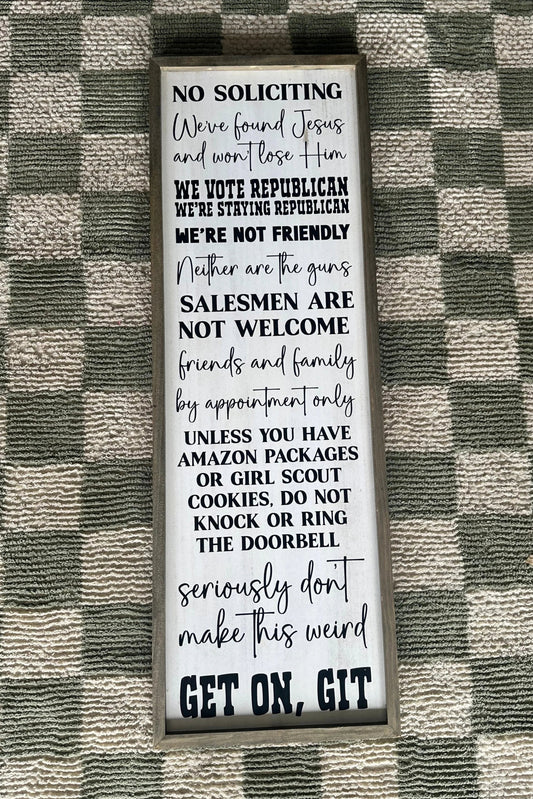 no soliciting